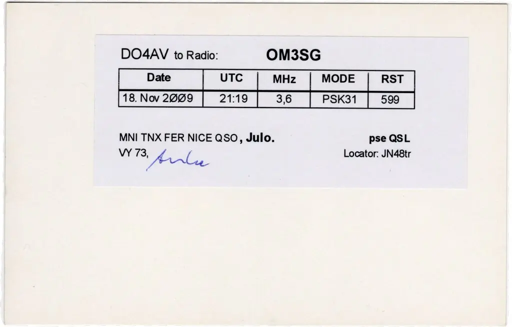 QSL lap