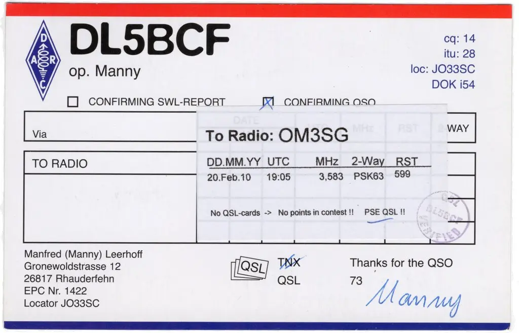 QSL lap