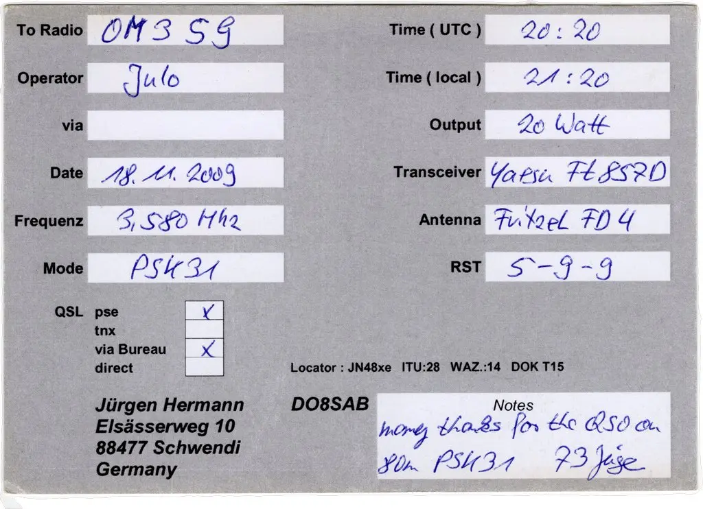 QSL lap