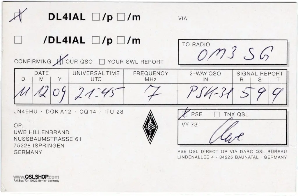 QSL lap