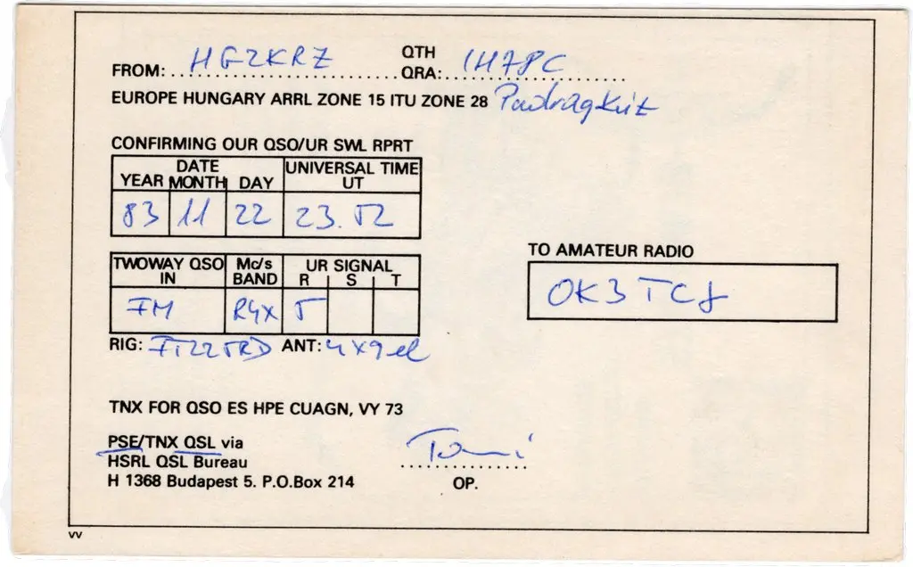 QSL lap