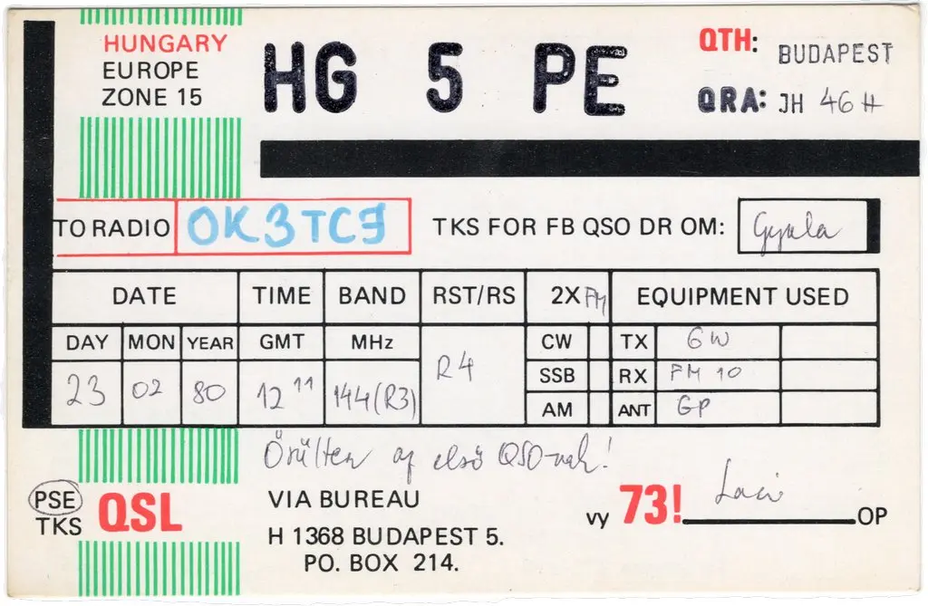 QSL lap